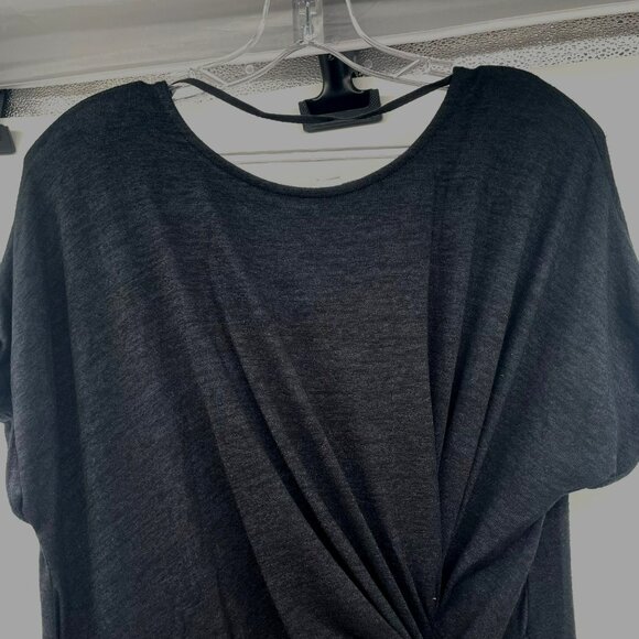 Gap Womens Sheath Dress Short Sleeve Twisted Front Black Size Large - Picture 2 of 9
